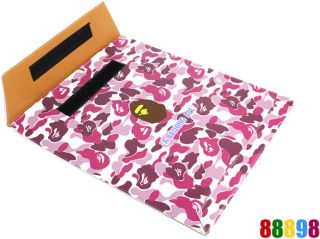 New A Bathing Ape Pink Camo iPad 4 3 2 Case Envelope Briefcase