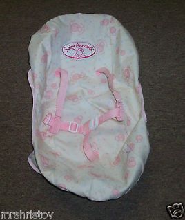 BABY ANNABELL DOLL INFANT CAR SEAT COVER ONLY BY ZAPF CREATIONS