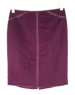 NEW Ann Taylor Purple SOFT Wool & Rabbit Hair Paneled Pencil Skirt 4