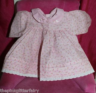 11x10 Baby DOLL SIZE Zapf Creation pink green floral print dress