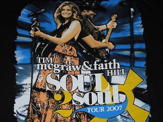 Tim McGraw & Faith Hill 2007 Concert Tour T Shirt Large VERY NICE