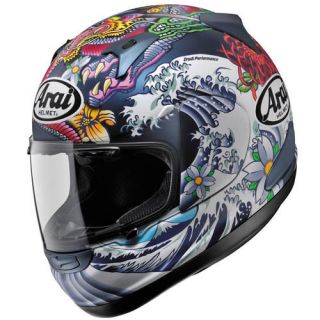 Aria RX Q Oriental Matte Blue Motorcycle Helmet Arai RXQ Oriental