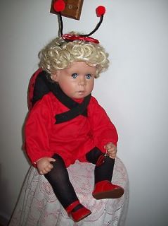 RARE SIGNED ZOOK/PAT SECRIST 21 INCH VINYL DOLL LUCY LADY BUG #48