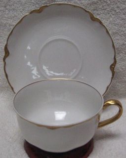 HAVILAND Limoges china RANSON with GOLD pattern Cup & Saucer Set
