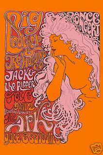 Janis Joplin & Big Brother at The Ark in Sausalito Concert Poster 1967
