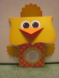 Handmade Chick Easter Gift Card Holder/ Greeting Card