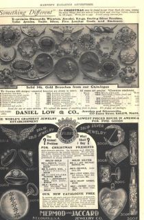 1903 c ad daniel low co solid gold brooches mermod moon cuff links