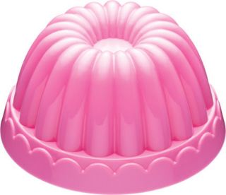 MINIAMO Pink 570ml / 1 Pint Fluted Dome Jelly Mould