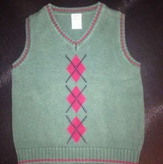Gymboree Boys Size 4 4T Argyle Sweater Vest