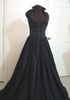 BLACK Renaissance Bodice and Skirt   Dress or Costume Many Available