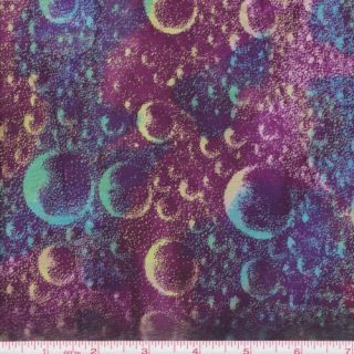 Textile Creations CELESTIAL CLS 005 BUBBLES Multi on Purple By the