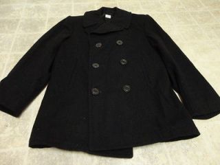 ORIGINAL VINTAGE U.S NAVY PEA COAT ARMY MILITARY GREAT COND NOT MUCH