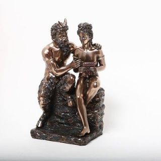 Greek God Pan and Daphne Statue Rustic Music Flute Wild Nymphs Dance