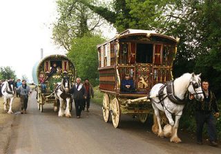 Print 08 Romany Gypsy Caravan Appleby Fair Red Reading Wagon Vanner