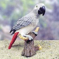African Gray Parrot Statue Figurine. Home Yard & Garden Decor Products