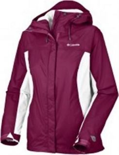 Columbia Arcadia Rain Jacket Shell Rainwear Purple Tarte White
