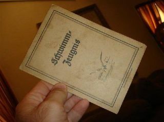 German WW2 Hermann Goring School ink stamp doc award CUXHAVEN book