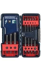 Bosch B44710 11 Piece Tap and Drill Set Black Oxide NEW