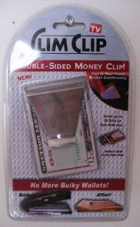 SLIM MONEY CLIP Credit Card Holder Double Sided As Seen On TV, FREES&H
