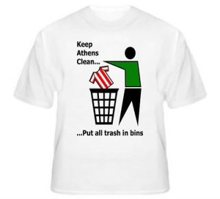 Panathinaikos Keep Athens Clean Funny Football T Shirt