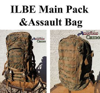 ILBE Main Pack w/ Assault Pack USMC Gen 2 MarPat Backpack w/Lid Straps