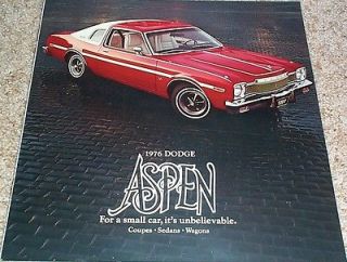 1976 Dodge Aspen Coupes Sedans & Wagons Sales Brochure