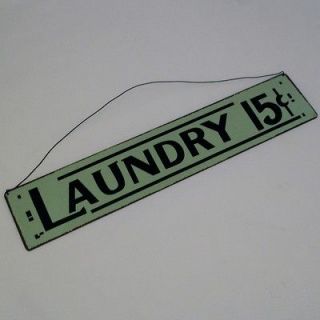 Laundry tin sign Vintage chic Shabby home plaque wall art decoration