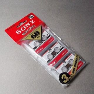 Microcassette Blank Cassette Tape Disc 60 min 3 pcs Tapes for Sony MC