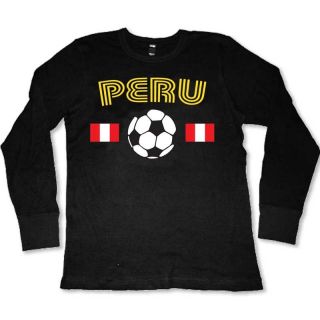 Peru Soccer Ball Football Flag Country Thermal Shirts