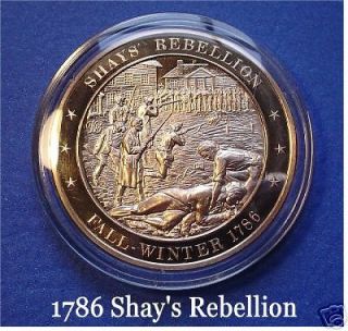 1786 Shays Rebellion   Solid Bronze Coin