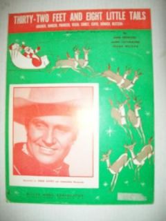 FEET AND EIGHT LITTLE TAILS REOCRDED BY GENE AUTRY 1951 W/ GUITAR C
