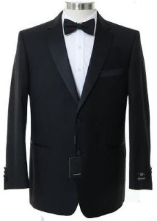 300 Verno 40S Mens Black 2 Button 2 Vent Tuxedo Tux Suit