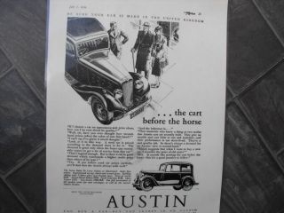 1936 AUSTIN SEVEN 7 RUBY de luxe mono advert   laminated poster print