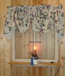 NEW Floral Austrian Swag Valance