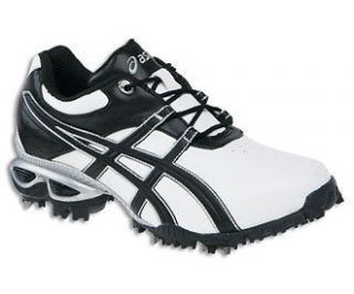 Asics Gel Linksmaster White/Black/Si lver Mens Golf Shoes