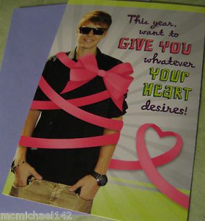 Justin Bieber Hallmark Greeting Card   Birthday Card