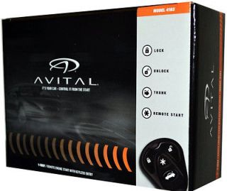 AVITAL 4103 1 WAY/ CAR REMOTE START WITH KEYLESS ENTRY
