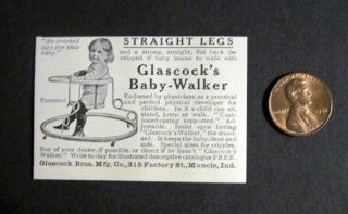 1906 Glascocks Bros Baby Walker Childrens Toy Old Ad