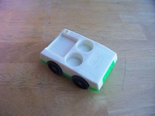 Fisher Price Original Little People 2 Seat White Car With Luggage Rack