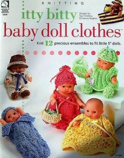 Knitting Itty Bitty Baby Doll Clothes 12 Ensembles AA