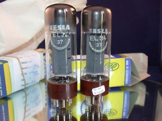 BrownBase NOS EL34 /6CA7 matched pair tubes as used by Marshall amps