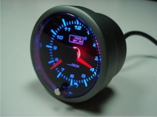 52mm Car Auto Gauge Meter BLUE/RED LED CLOCK TIME