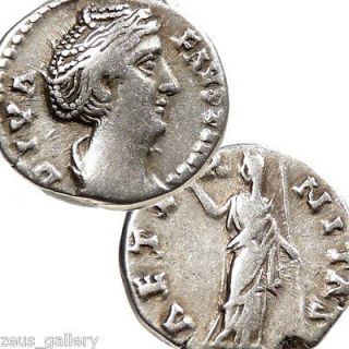 , the Elder Aunt Marcus Aurelius Ancient Roman Silver Denarius Coin