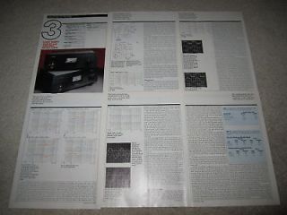 Cary CAD 50, 50sl Tube Amplifier Review, 1991, 6 pgs