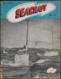 1952 AUSSIE MAGAZINE SAIL & POWER SEACRAFT Vintage boats