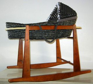 listed Jolly Jumper Rocking Stand Cradle with Badger Moses Basket