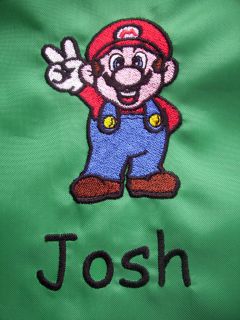 Personalised Super Mario School/PE/Gym/ Baby/Drawstrin g Bag