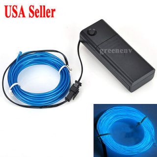 NEW 9ft EL Wire Neon Strobe Glow Light for Car dance Party+battery