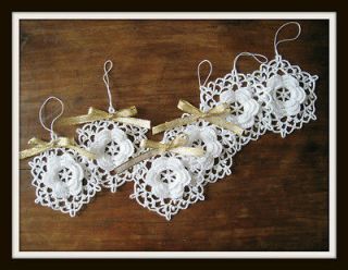 Crochet Ornaments Christmas Home Decor Snowflake Baby Mobile Parts