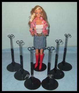 Newly listed FREE U.S.SHIPPING 6 BLACK Kaiser Doll Stands for BARBIE